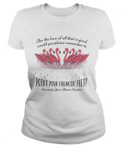 Ballet flamingo for the love of all that is good sincerely your dance teacher ladies tee