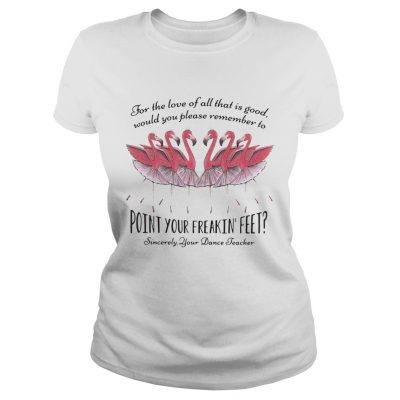 Ballet flamingo for the love of all that is good sincerely your dance teacher ladies tee