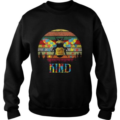 Bee Kind Autism Awareness vintage sunset sweatshirt