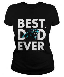 Best Dad Ever Carolina Panthers Fathers Day ladies tee