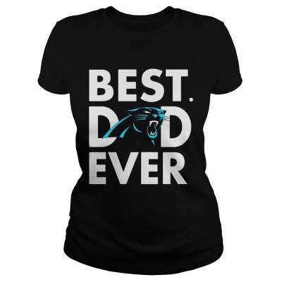 Best Dad Ever Carolina Panthers Fathers Day ladies tee