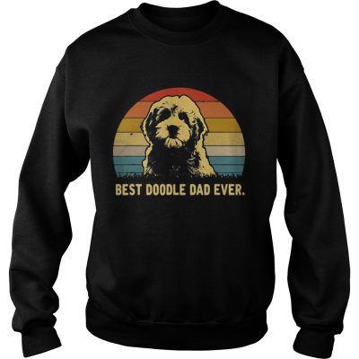 Best Doodle Dad Ever vintage sunset sweatshirt