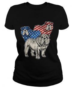 Bulldog Flag ladies tee