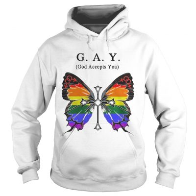 Butterfly Gay God Accepts You hoodie