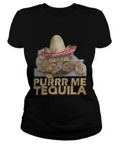 Cat Purrr me tequila ladies tee