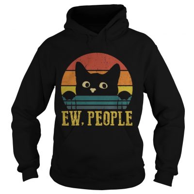 Cat ew people vintage sunset hoodie