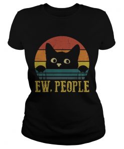 Cat ew people vintage sunset ladies tee