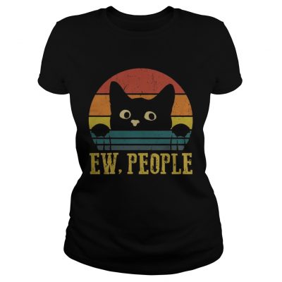 Cat ew people vintage sunset ladies tee