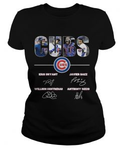 Chicago Cubs Kris Bryant Javier Baez Willson Contreras Anthony Rizzo ladies tee