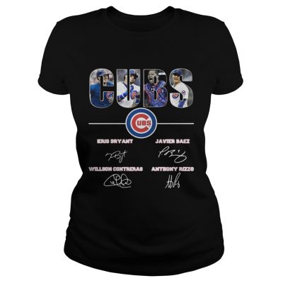 Chicago Cubs Kris Bryant Javier Baez Willson Contreras Anthony Rizzo ladies tee