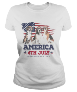 Cool Beagle America 4th July Independence Day T Classic Ladies