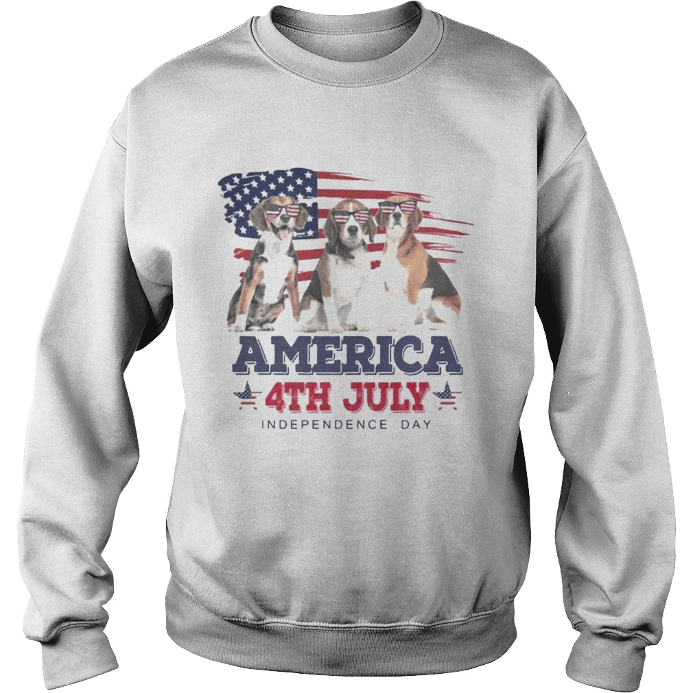 Cool Beagle America 4th July Independence Day T Sweatshirt