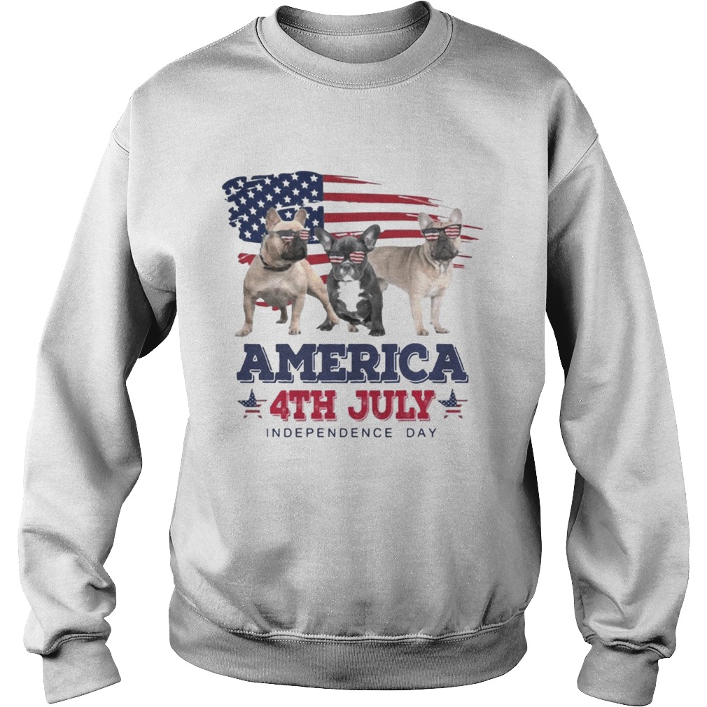 Cool French Bulldog America 4th July Independence Day T Sweatshirt