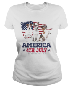 Cool Parson Russell America 4th July Independence Day T Classic Ladies