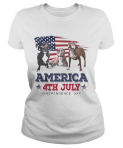 Cool Pit Bull America 4th July Independence Day T Classic Ladies