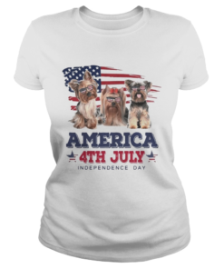 Cool Yorkshire Terrier America 4th July Independence Day T Classic Ladies