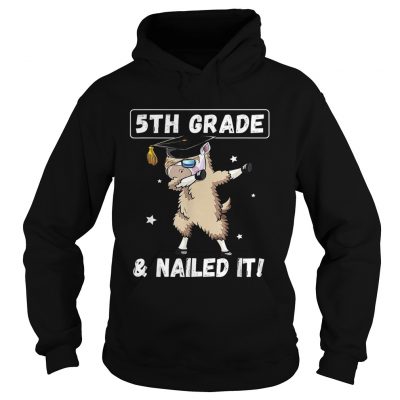 Dabbing Llama Graduation 5th Grade hoodie