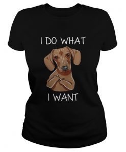 Dachshund I do what I want ladies tee