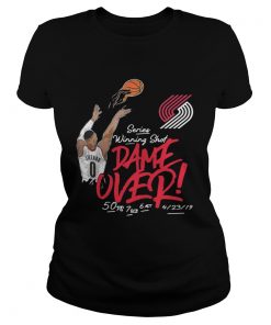 Damian Lillard Portland Trail Blazers series winning shot dame over ladies tee