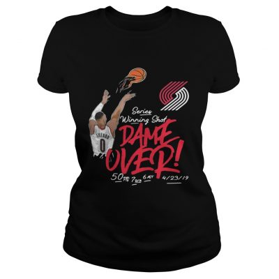 Damian Lillard Portland Trail Blazers series winning shot dame over ladies tee