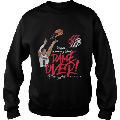 Damian Lillard Portland Trail Blazers series winning shot dame over sweatshirt