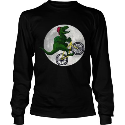 Dinosaurs Ride Bicycles On The Moon longsleeve tee