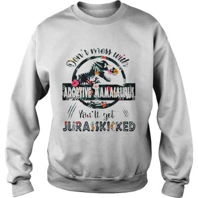 Dont Mess With Adoptive Mamasaurus sweatshirt