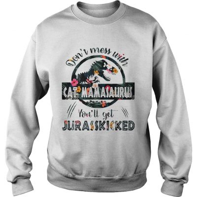 Dont Mess With Cat Mamasaurus sweatshirt