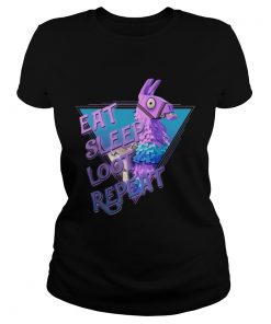 Eat Sleep Loot Repeat ladies tee