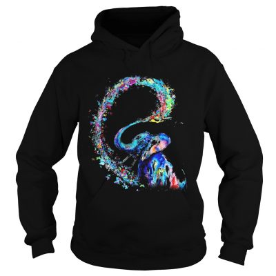 Elephant spraying rainbow hoodie