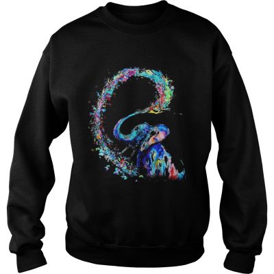 Elephant spraying rainbow sweatshirt