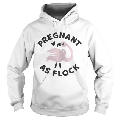 Flamingo pregnant as flock hoodie