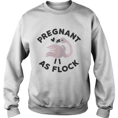 Flamingo pregnant as flock sweatshirt