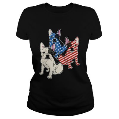 French Bulldog Flag ladies tee