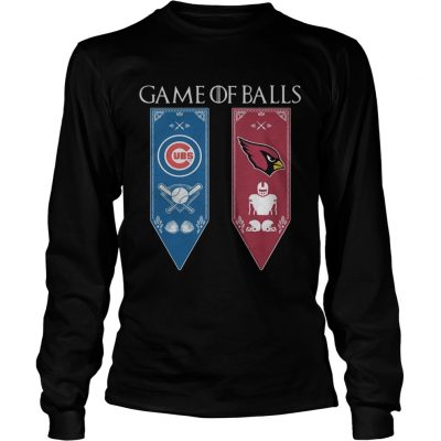 Game of Thrones game of balls Chicago Cubs and Arizona Cardinals longsleeve tee