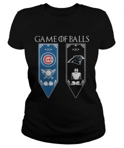 Game of Thrones game of balls Chicago Cubs and Carolina Panthers ladies tee