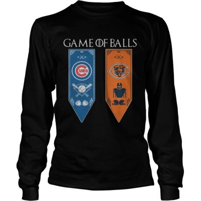 Game of Thrones game of balls Chicago Cubs and Chicago Bears longsleeve tee