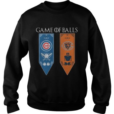 Game of Thrones game of balls Chicago Cubs and Chicago Bears sweatshirt