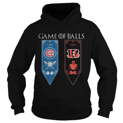 Game of Thrones game of balls Chicago Cubs and Cincinnati Bengals hoodie