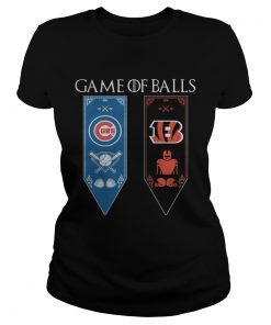 Game of Thrones game of balls Chicago Cubs and Cincinnati Bengals ladies tee