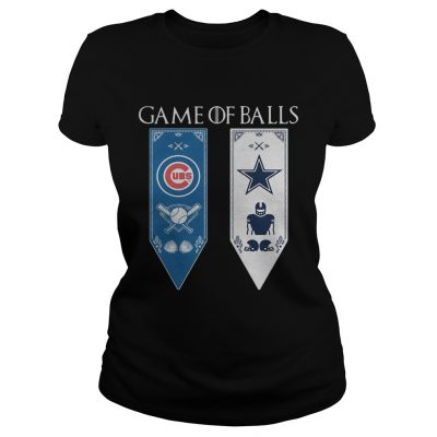 Game of Thrones game of balls Chicago Cubs and Dallas Cowboys ladies tee