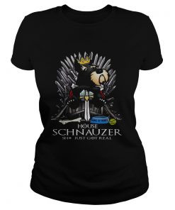 Game of bones house schnauzer shit just got real ladies tee