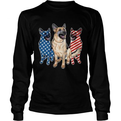 German Shepherd Flag longsleeve tee