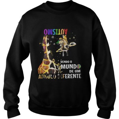 Giraffe autism Vendo O Mundo De Um Angulo Diferente sweatshirt