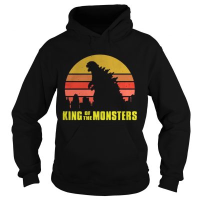 Godzilla King of the monsters vintage retro sunset hoodie