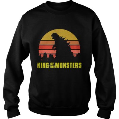 Godzilla King of the monsters vintage retro sunset sweatshirt