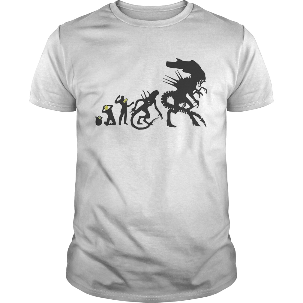 Alien Xenomorph evolution tshirt