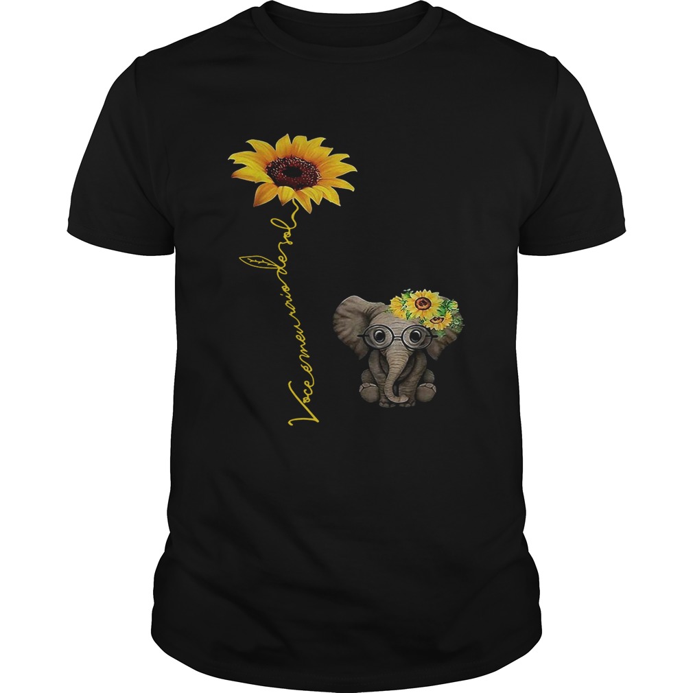 Elefanta girassol vocmeu raio de sol camisa tshirt