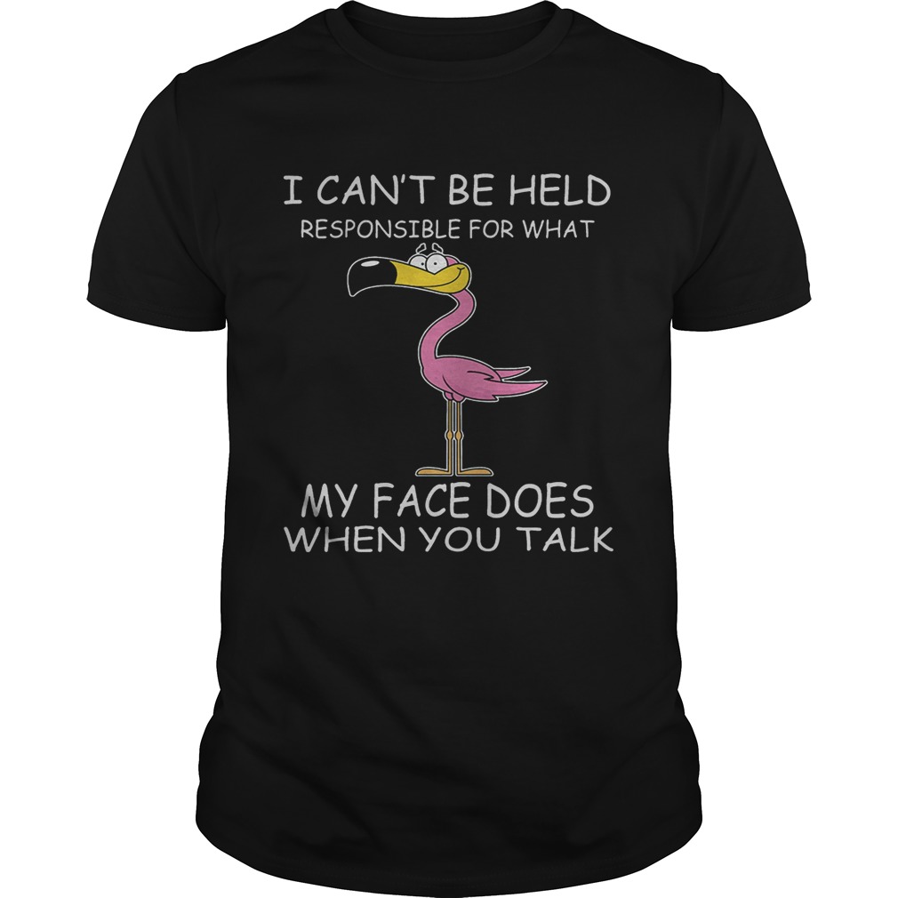 Flamingo I Can’t Be Held Responsible For What My Face Does When You Talk Shirt