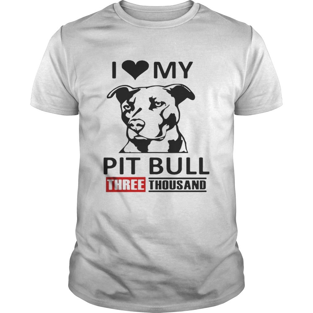 I love my Pit Bull three thousand Marvel Studios shirt